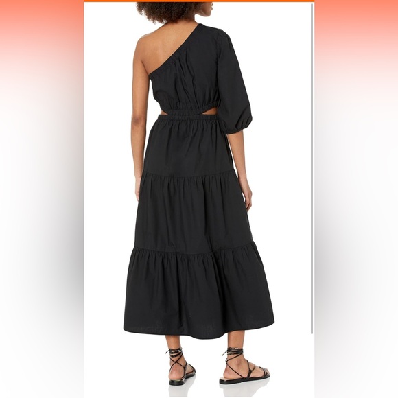 The Drop Women's April One Shoulder Cut-Out Tiered Midi Dress - Picture 3 of 10